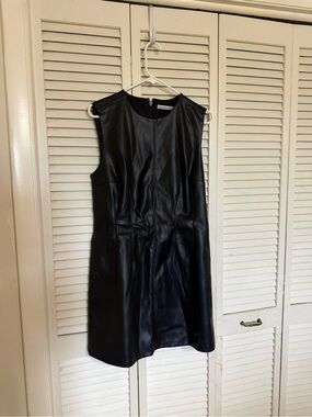 Abercrombie & Fitch Black Faux Leather Mini Dress